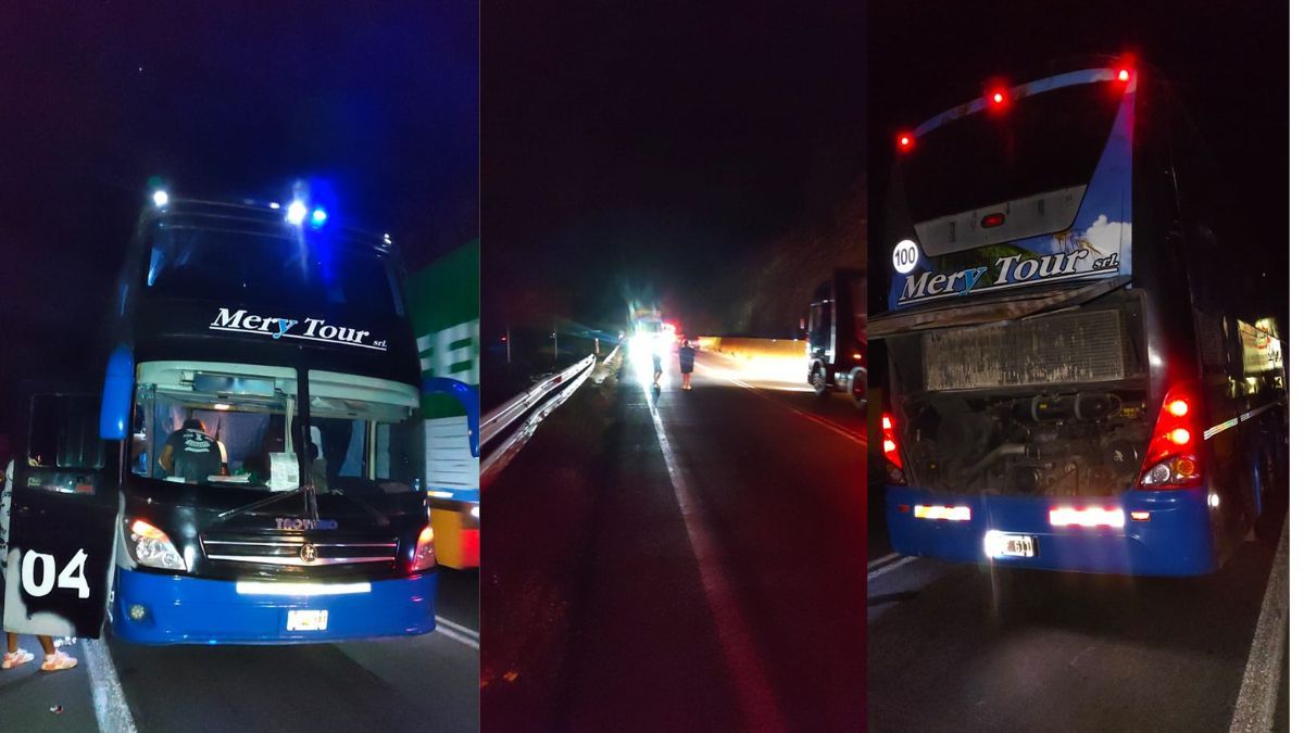 Los pasajeros del micro de Mery Tour debieron hacer dedo, en plena noche, para que los llevaran hasta una estación de servicio. Los pasajeros del micro de Mery Tour debieron hacer dedo, en plena noche, para que los llevaran hasta una estación de servicio.