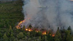 Más de 6 mil hectáreas fueron arrasadas por un inmenso incendio en El Bolsón, provincia de Río Negro, y amenazaba con cruzar la frontera hacia Chubut.&nbsp;