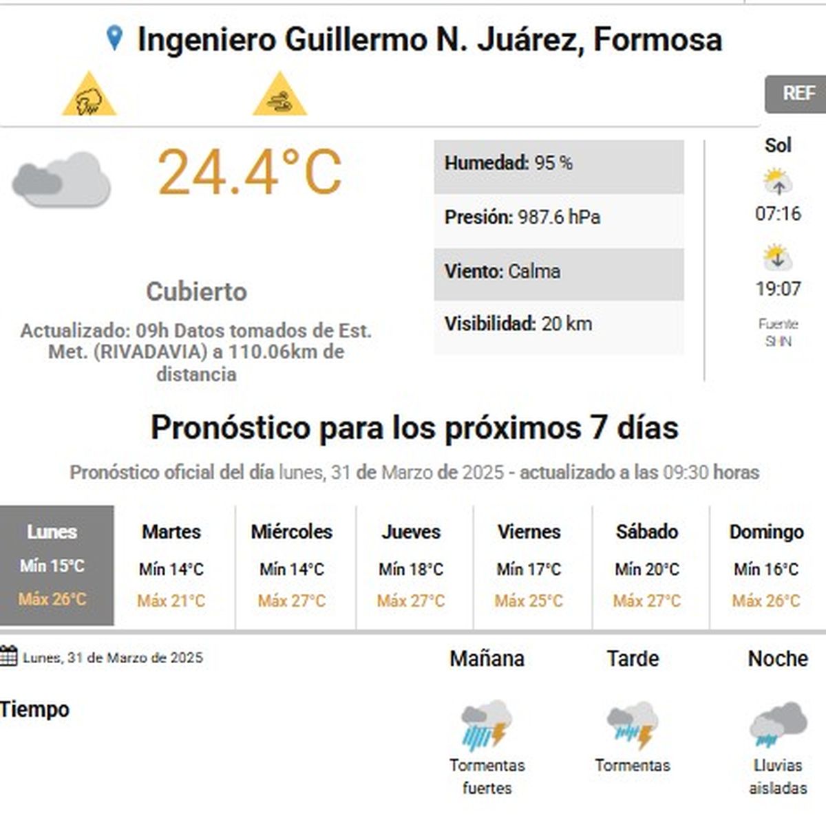 El alerta sigue vigente hasta la tarde El alerta sigue vigente hasta la tarde