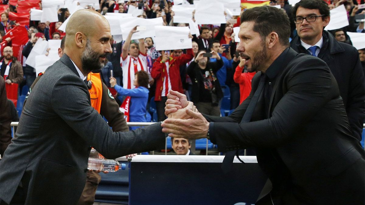 Pep Guardiola y Diego Simeone, otra vez frente a frente en la Champions.