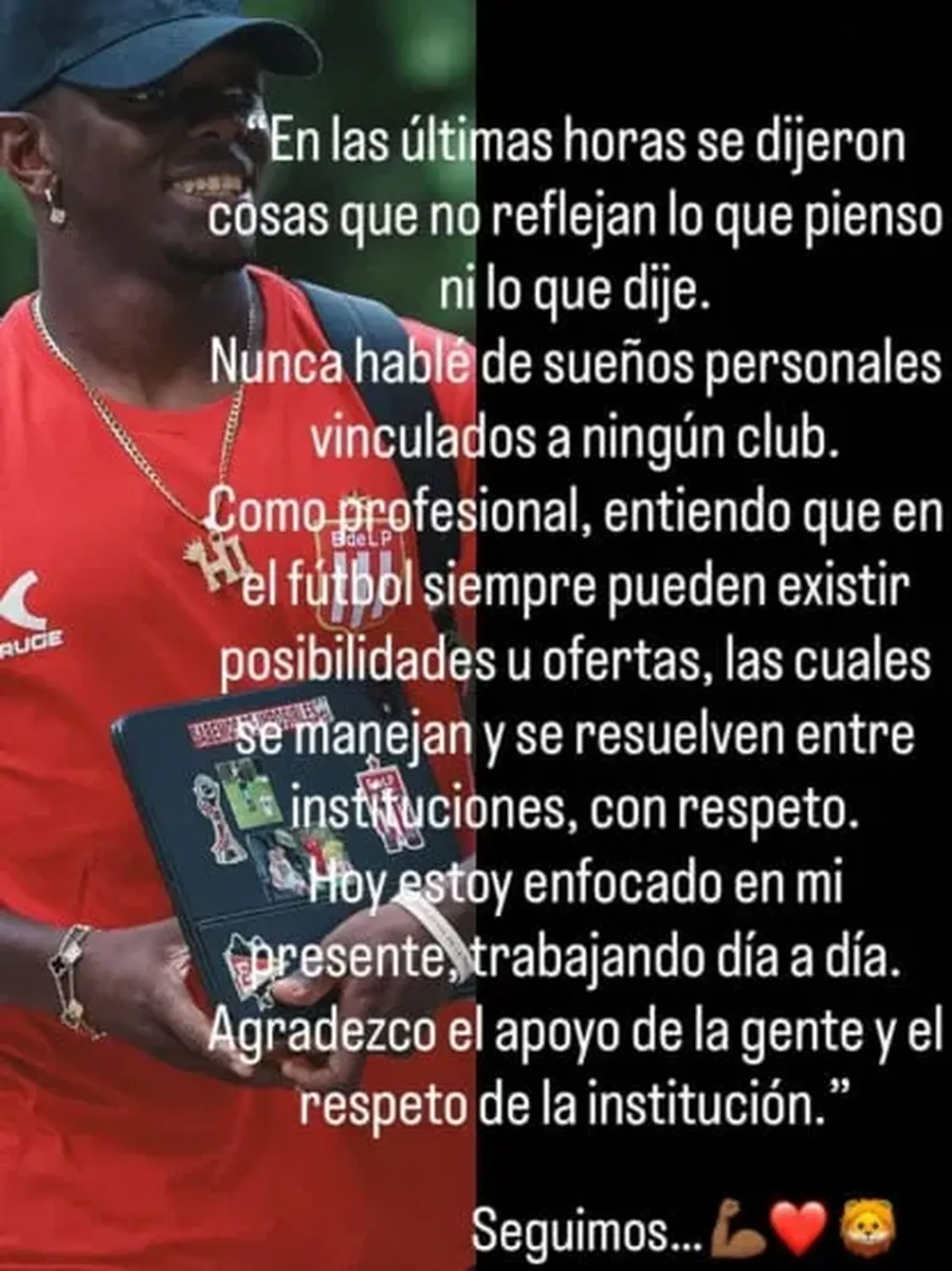 El posteo de Edwin Cetr&eacute; tras los dichos de su representante.