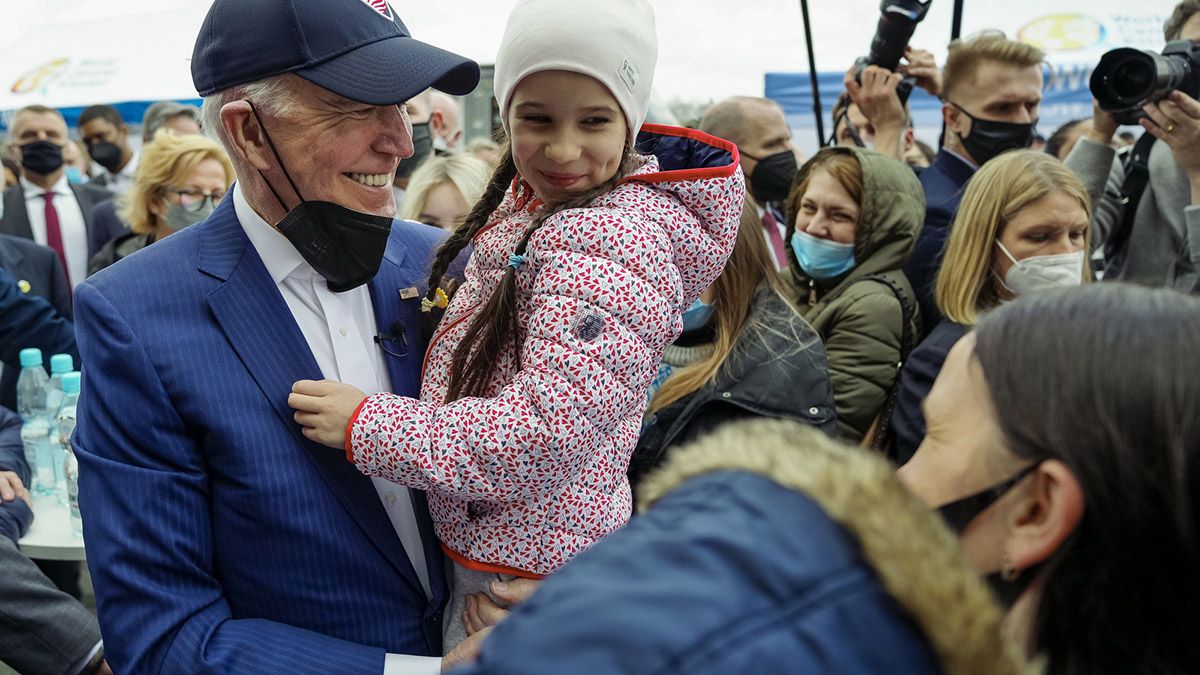 Guerra Rusia - Ucrania: Joe Biden en su visita a&nbsp; refugiados ucranianos.