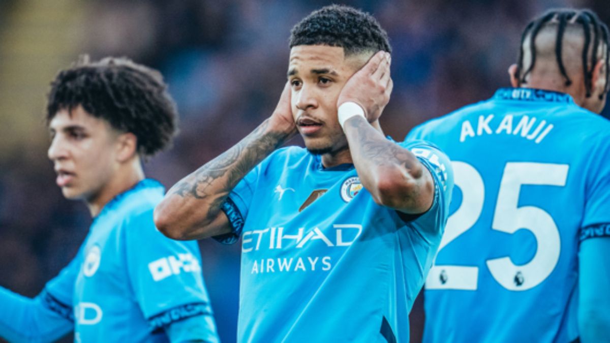 El brasileño Savinho abrió la cuenta y rompió el maleficio para el Manchester City. El brasileño Savinho abrió la cuenta y rompió el maleficio para el Manchester City.