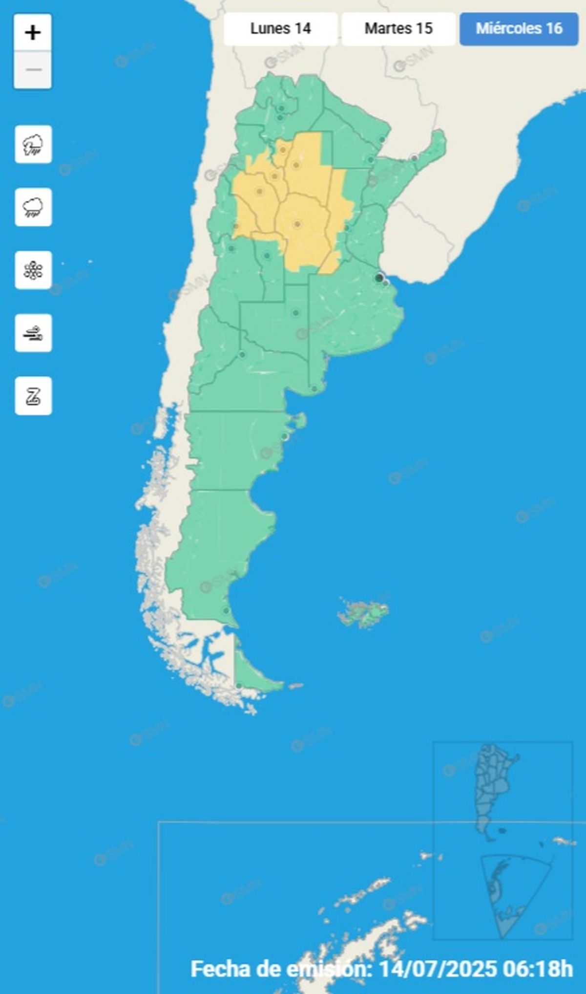 Estas son las provincias afectadas Estas son las provincias afectadas