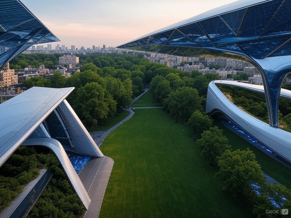 Las imágenes creadas por la inteligencia artificial permite imaginar que el parque seguirá vigente, con construcciones a su alrededor. Las imágenes creadas por la inteligencia artificial permite imaginar que el parque seguirá vigente, con construcciones a su alrededor.