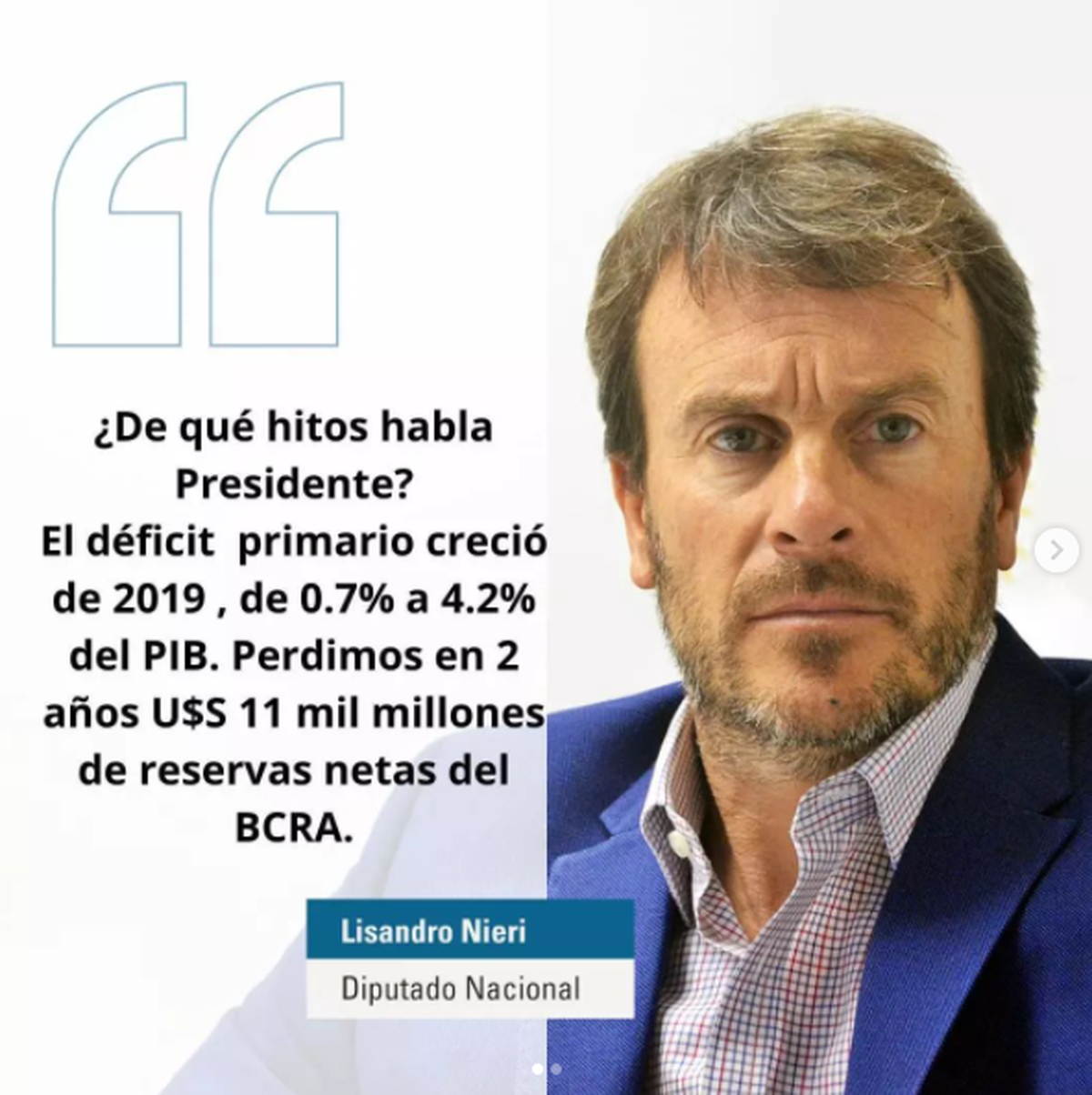 Una de las imágenes que compartió Nieri en sus redes sociales después de que Alberto hablara en el Congreso de la Nación.