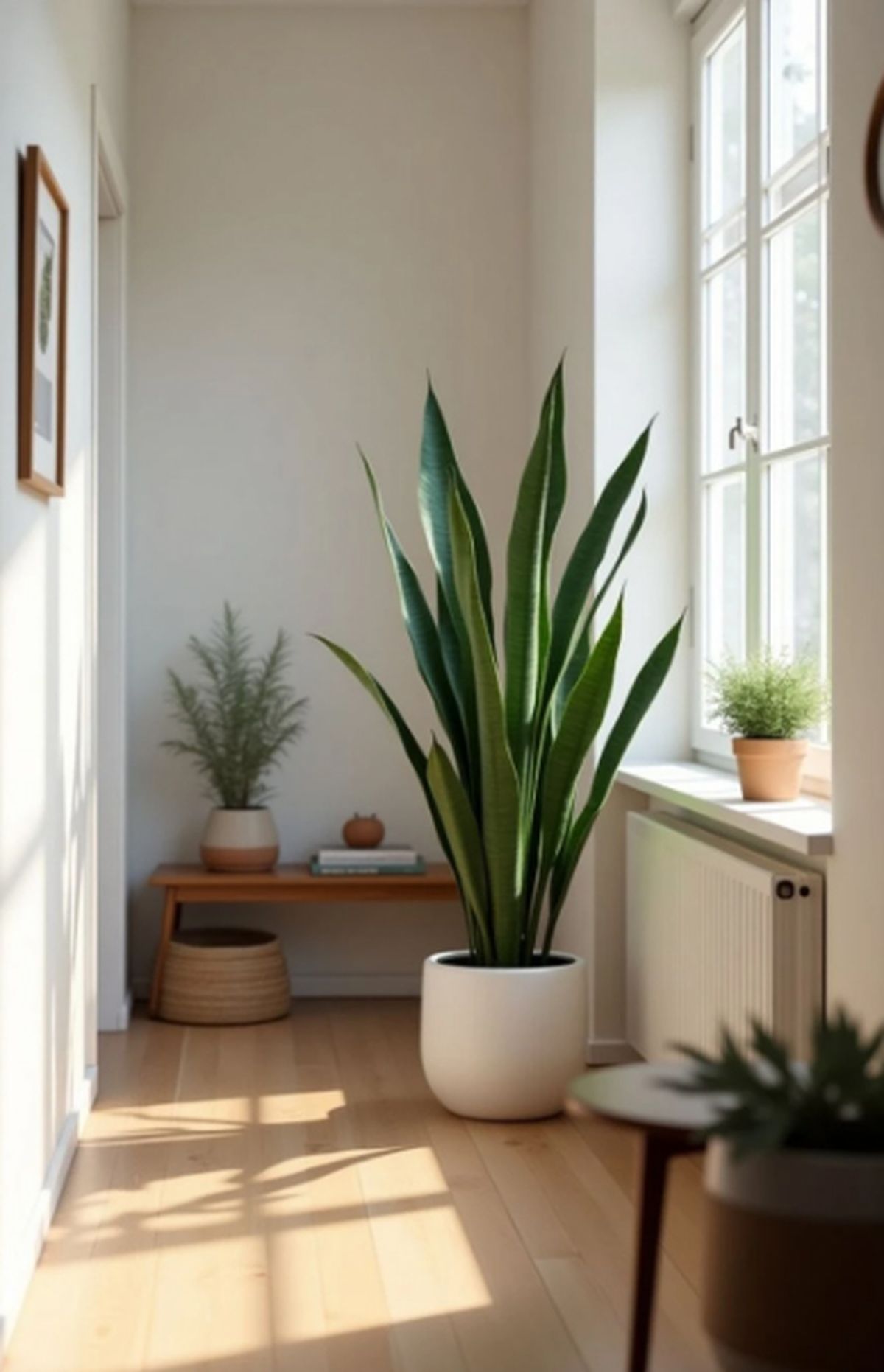 Un pasillo con plantas cambia totalmente. Especilamente si se coloca una sansevieria. Un pasillo con plantas cambia totalmente. Especilamente si se coloca una sansevieria.