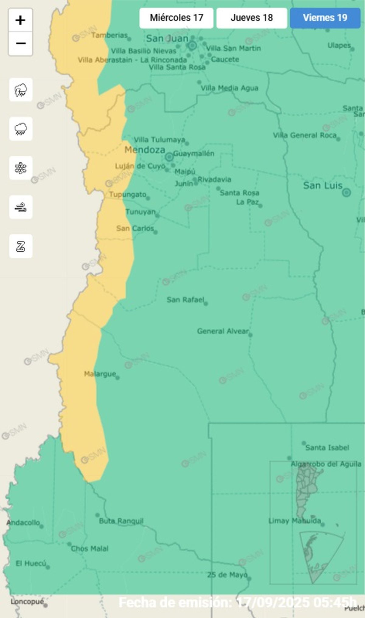 Estas son las zonas afectadas por fuertes vientos Estas son las zonas afectadas por fuertes vientos