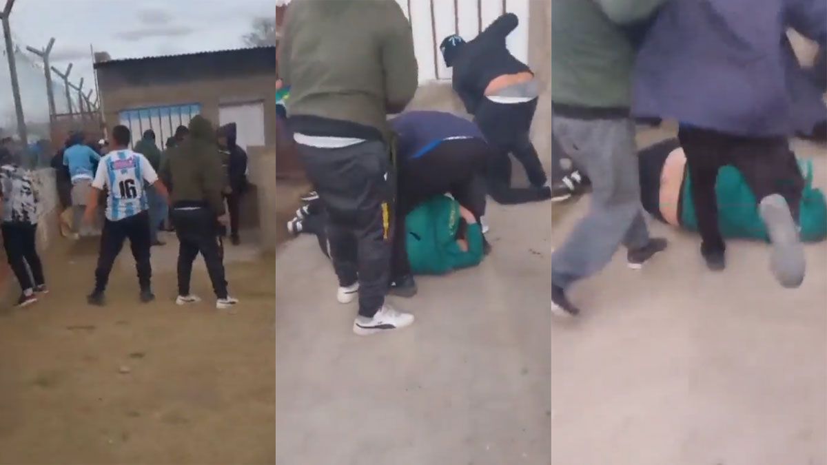 Brutal batalla campal entre hinchas de dos equipos en Bahía Blanca.&nbsp;
