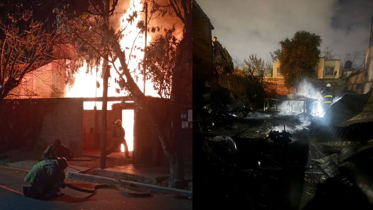 Incendio en una casa de calles Higuerita y Benavente, de Guaymallén.