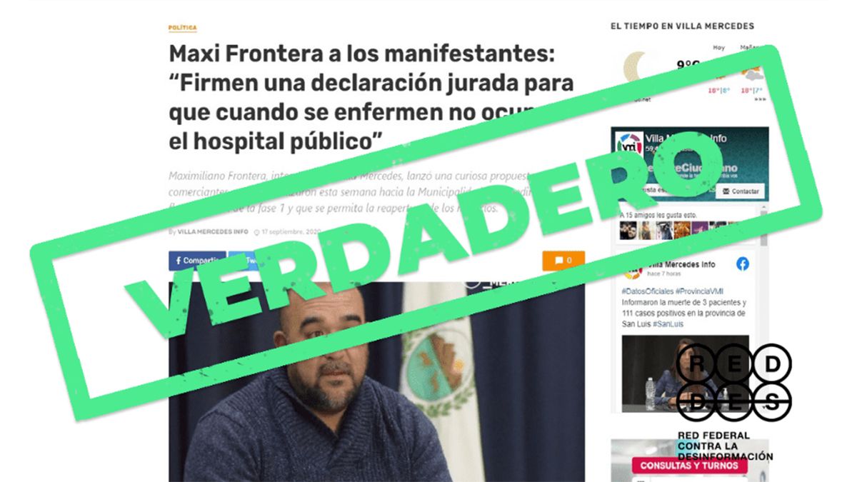 Los posteos con las declaraciones del intendente habían sido compartidos al 1 de octubre último más de 5.700 veces.