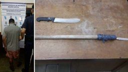 El joven golpeó a su pareja y al bebe que ella tenía en brazos y luego amenazó de muerte al padrastro de la joven. Fue detenido por la policía