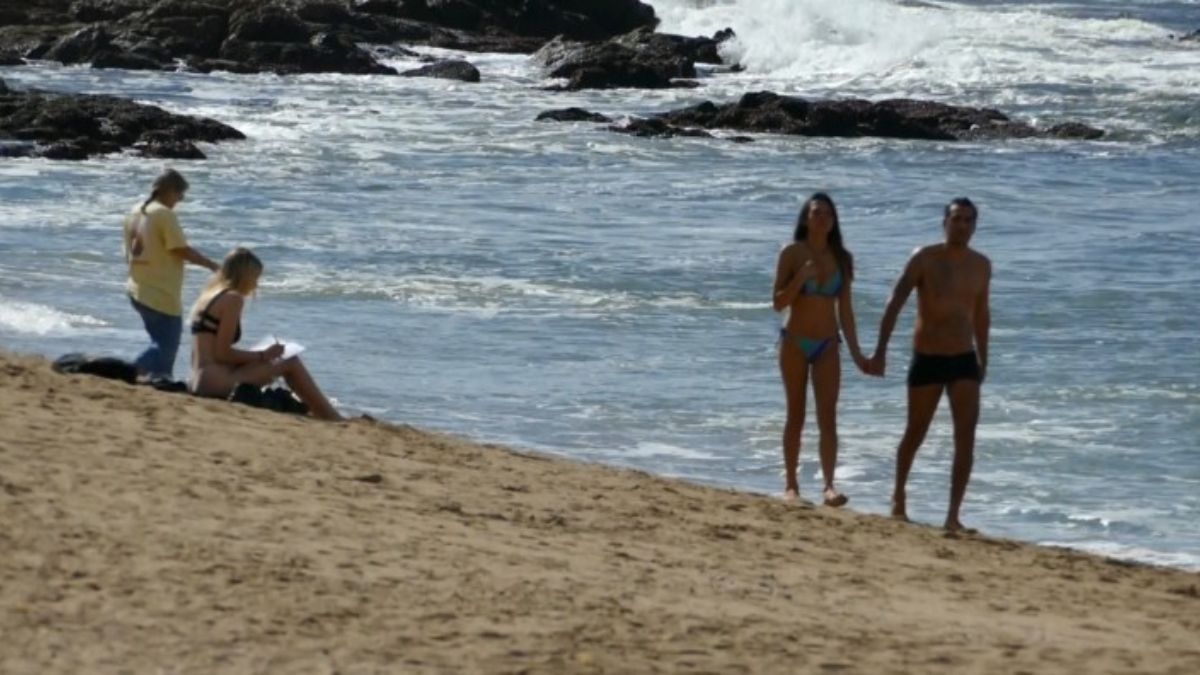 El calor se sintió con fuerza en Punta del Este, Uruguay. (Foto: Gustavo Descalzi)