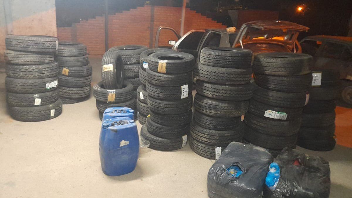 Lo secuestrado en el procedimiento. Fuente: Ministerio de Seguridad.