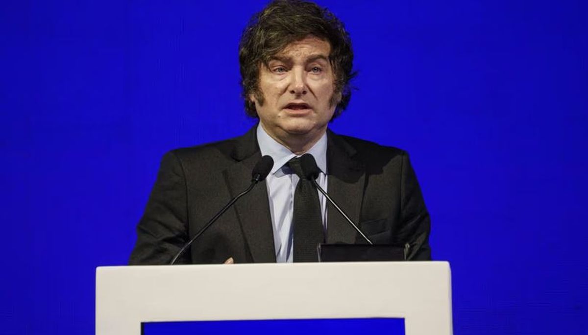 Javier Milei dio un discruso en Córdoba.