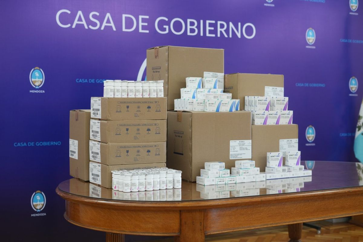 Mendoza recibió este sábado una nueva tanda de medicamentos de India. Sólo con esta partida, el Estado se ahorró $76 millones. Mendoza recibió este sábado una nueva tanda de medicamentos de India. Sólo con esta partida, el Estado se ahorró $76 millones.