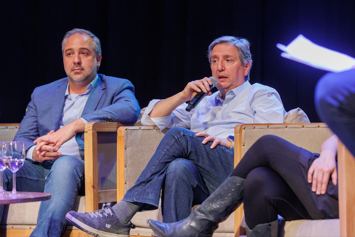 Referentes peronistas: Matías Stevanato y Emir Félix. Referentes peronistas: Matías Stevanato y Emir Félix.