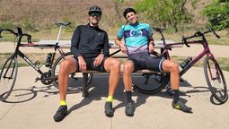 Fabricio Oberto y Emanuel Ginóbili están aprovechando el tiempo que no tenían antes para realizar otros deportes.