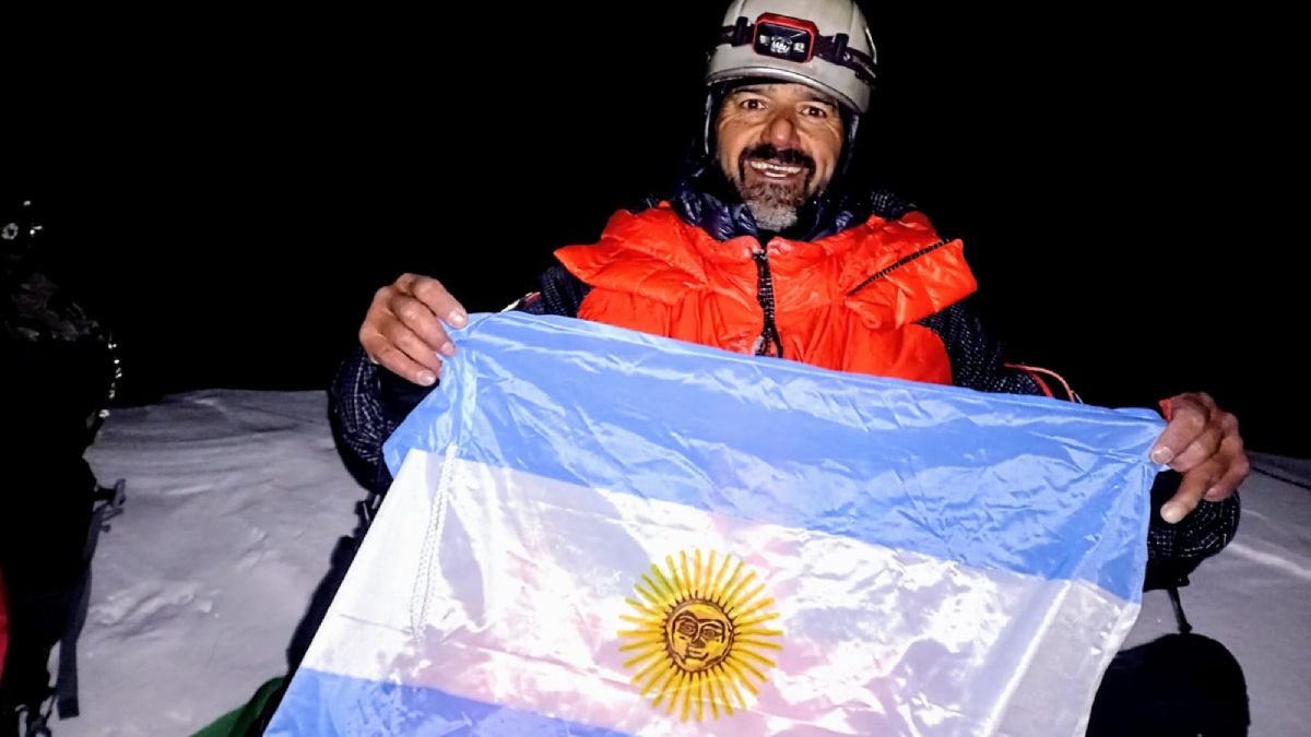 Javier Beiza en la cumbre.