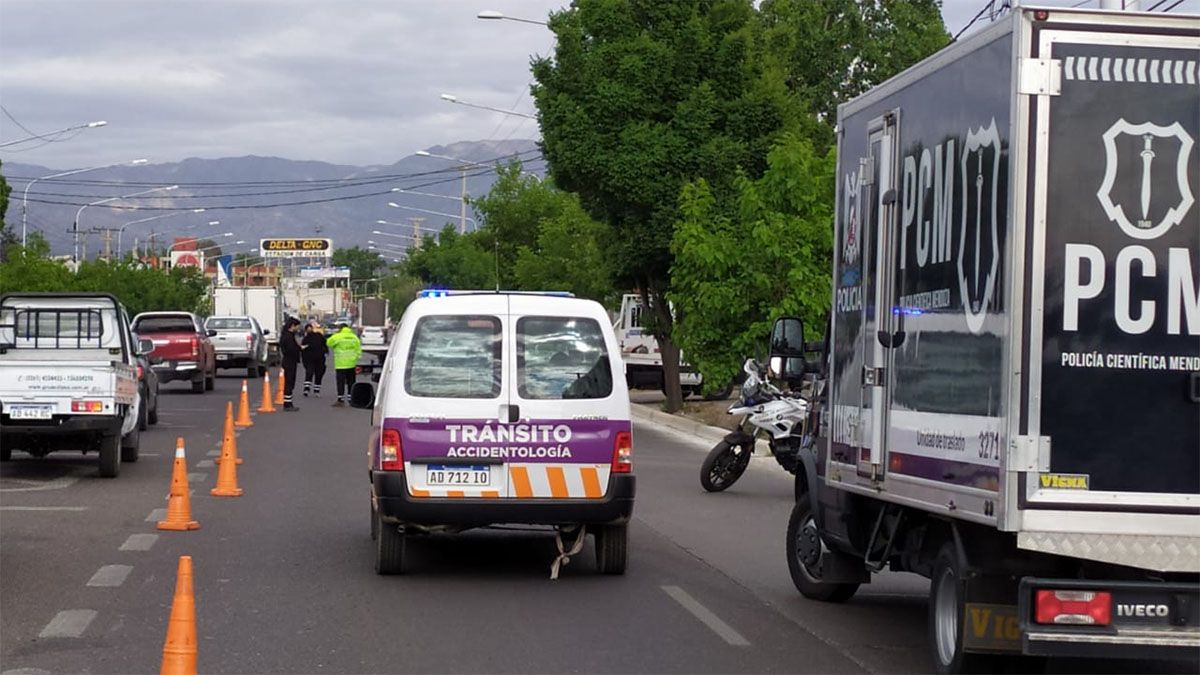 Un motociclista murió en un accidente en Godoy Cruz