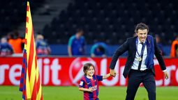 Luis Enrique junto a su hija, fallecida de cáncer de huesos.