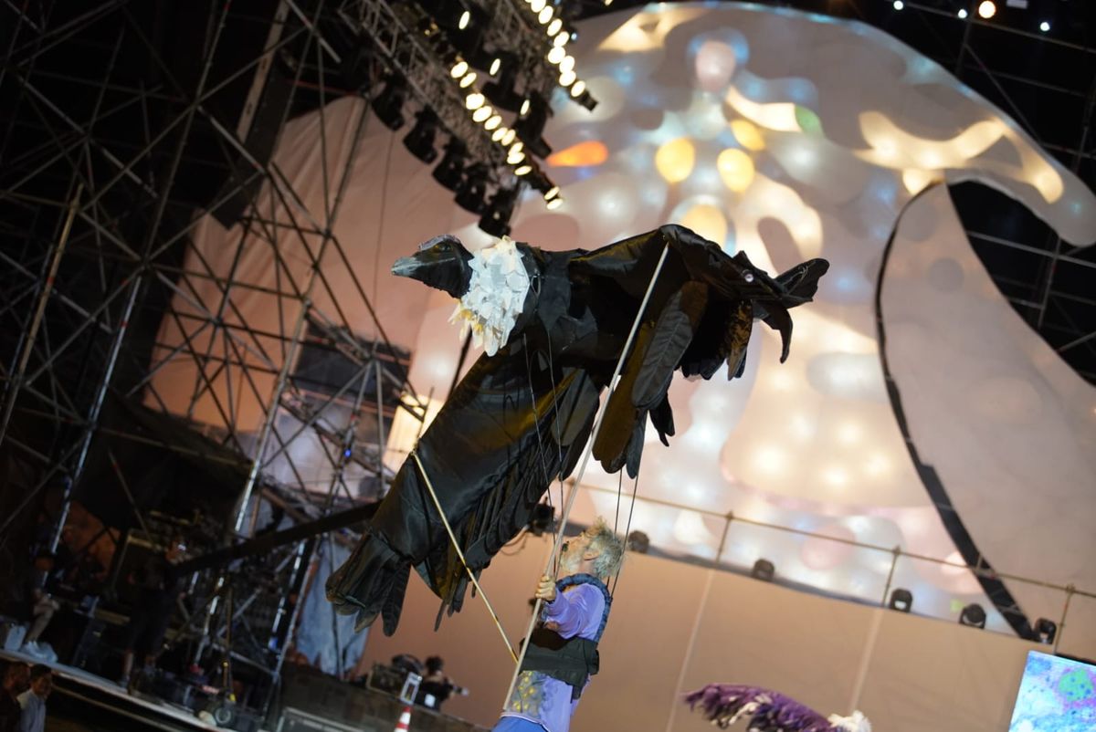 Las marionetas hicieron lo suyo en el enorme escenario del Frank Romero Day.