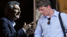 El expresidente Mauricio Macri y el asesor presidencial Santiago Caputo.