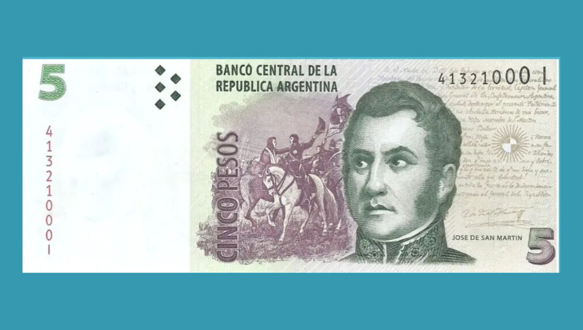 Entregan $110.000 al afortunado que posea este billete de $5 tan buscado por coleccionistas