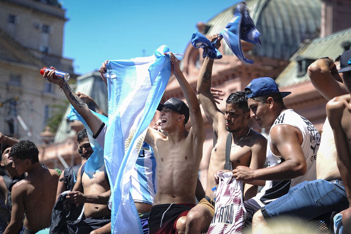 Los festejos de la Selección argentina por las calles de Buenos Aires