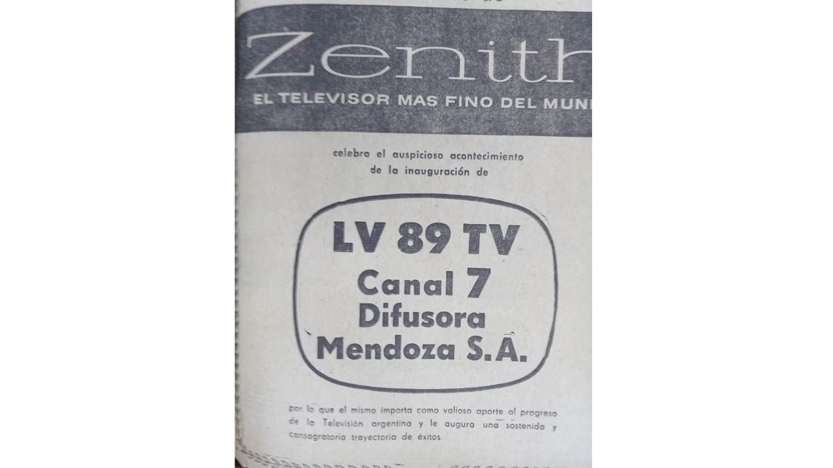 Otra de las marcas de televisores que se encontraban en el país en el año 1961, felicitando al canal por su inauguración.