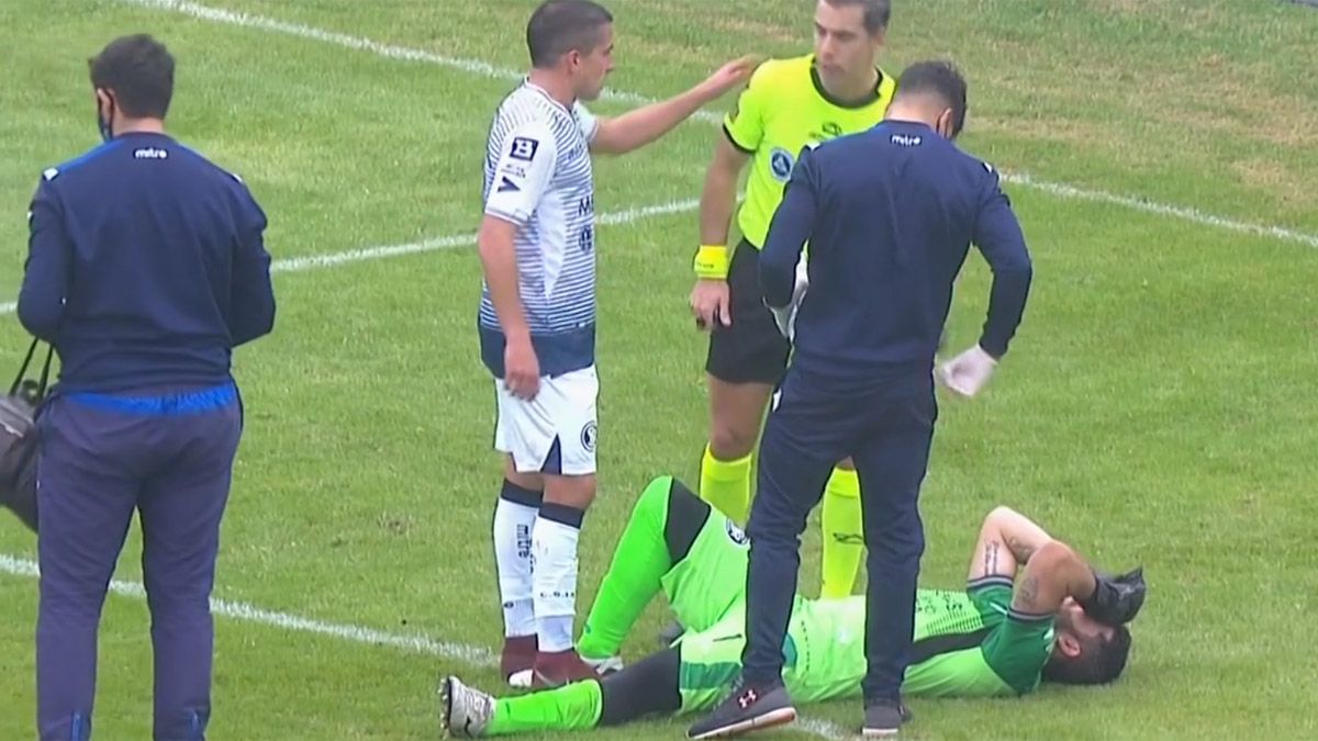 El Pity Aracena se retiró lesionado en la Lepra