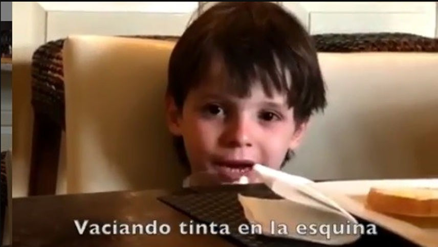 Lolo Tinelli, el hijo menor del conductor, fue filmado cantando trap de Neo Pistéa