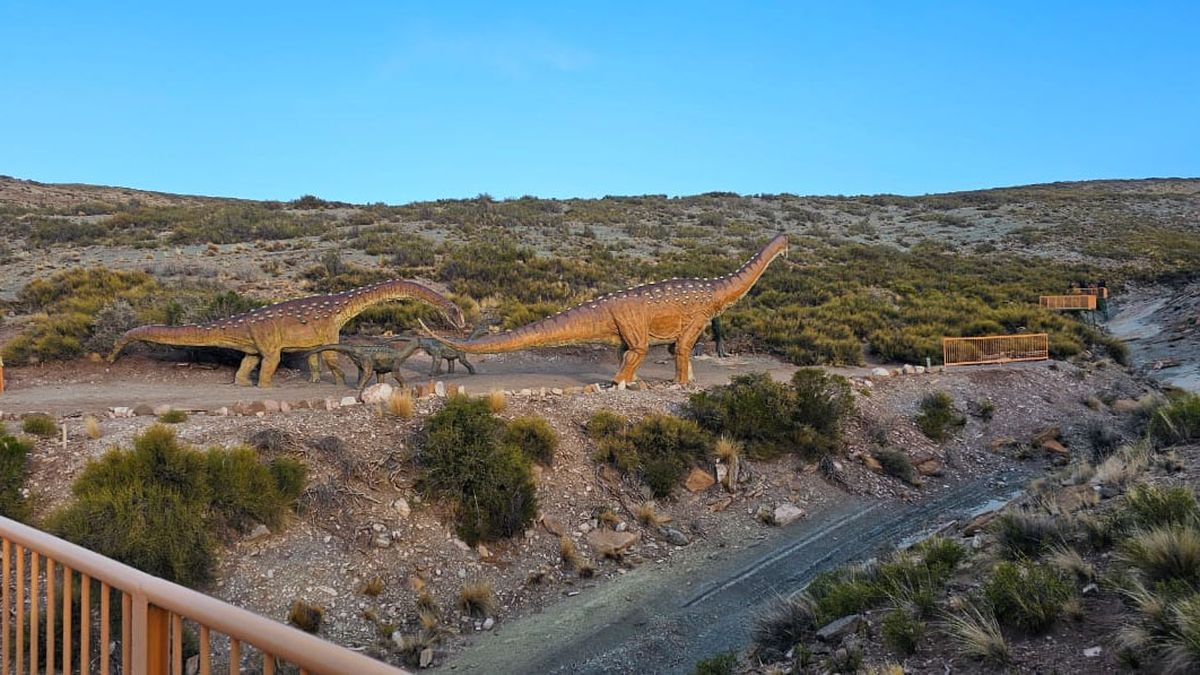 El parque de huellas de dinosaurios de Malargüe. El parque de huellas de dinosaurios de Malargüe.