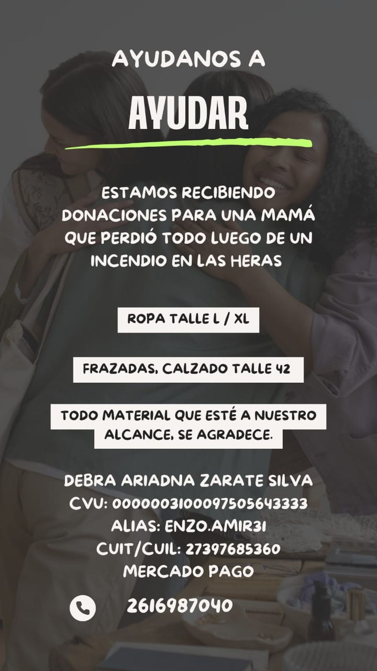 Los vecinos iniciaron una colecta para ayudar a la familia que perdió su hogar luego de un incendio. Los vecinos iniciaron una colecta para ayudar a la familia que perdió su hogar luego de un incendio.