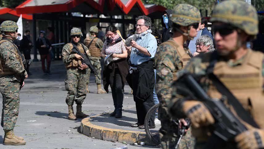 Piñera levantó el estado de sitio y retira las Fuerzas Armadas de las calles