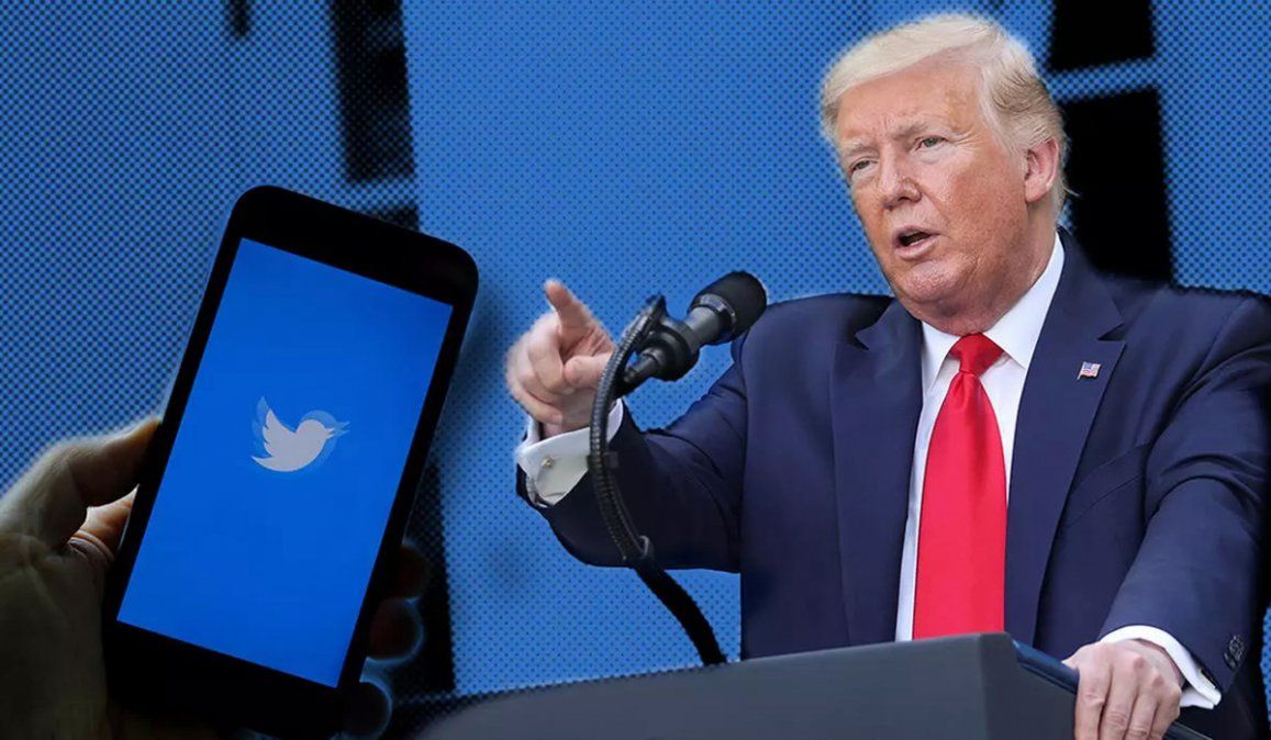 El presidente Donald Trump se mostró molesto porque Twitter y Facebook bloqueó publicaciones suyas contra Joe Biden