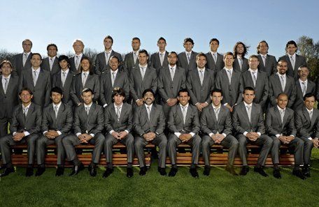 La Selección posó para la posteridad en la típica foto previa a cada Mundial