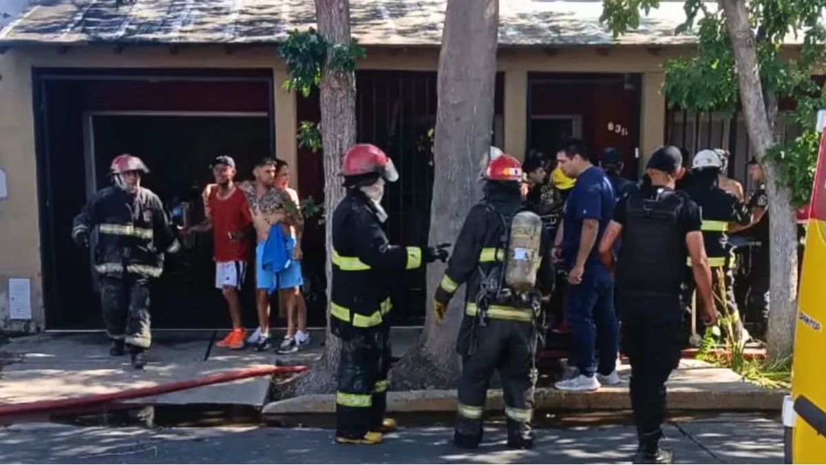 El incendio que se produjo en Godoy Cruz. El incendio que se produjo en Godoy Cruz.