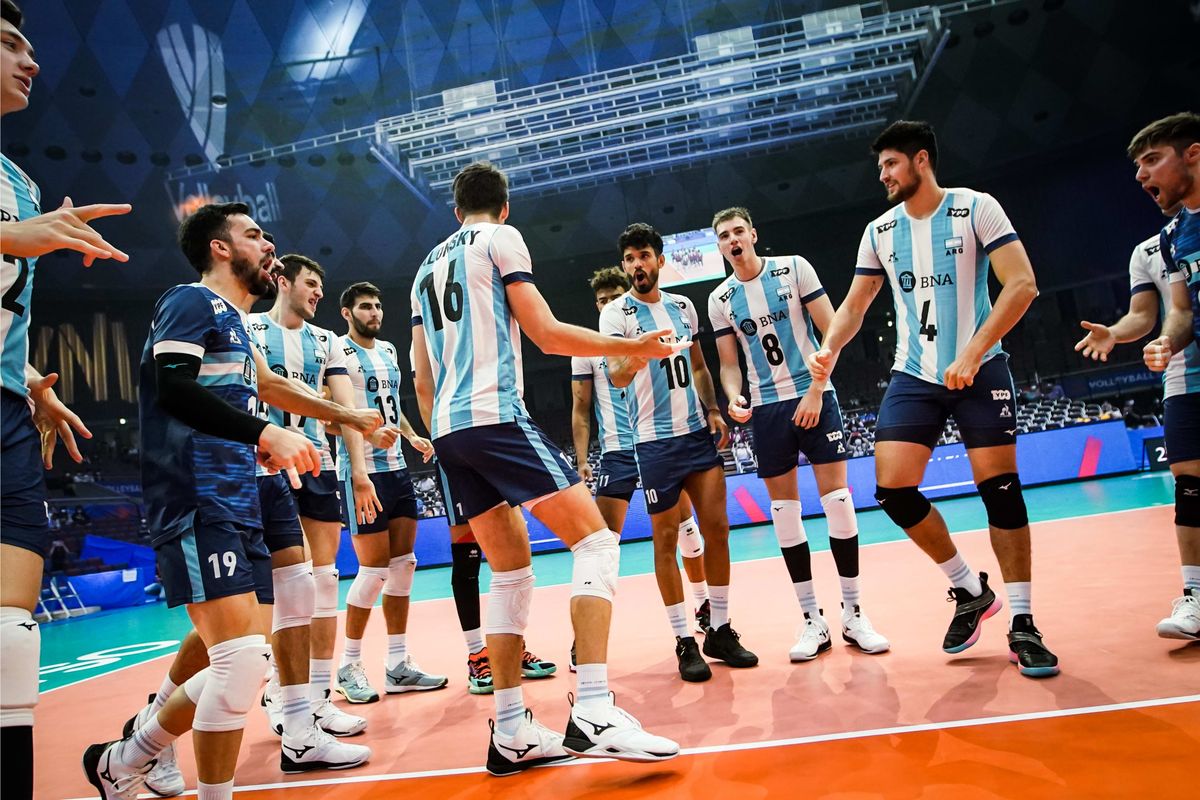 Argentina, con Agustín Loser (8), quedó eliminada de la Liga de las Naciones de vóley