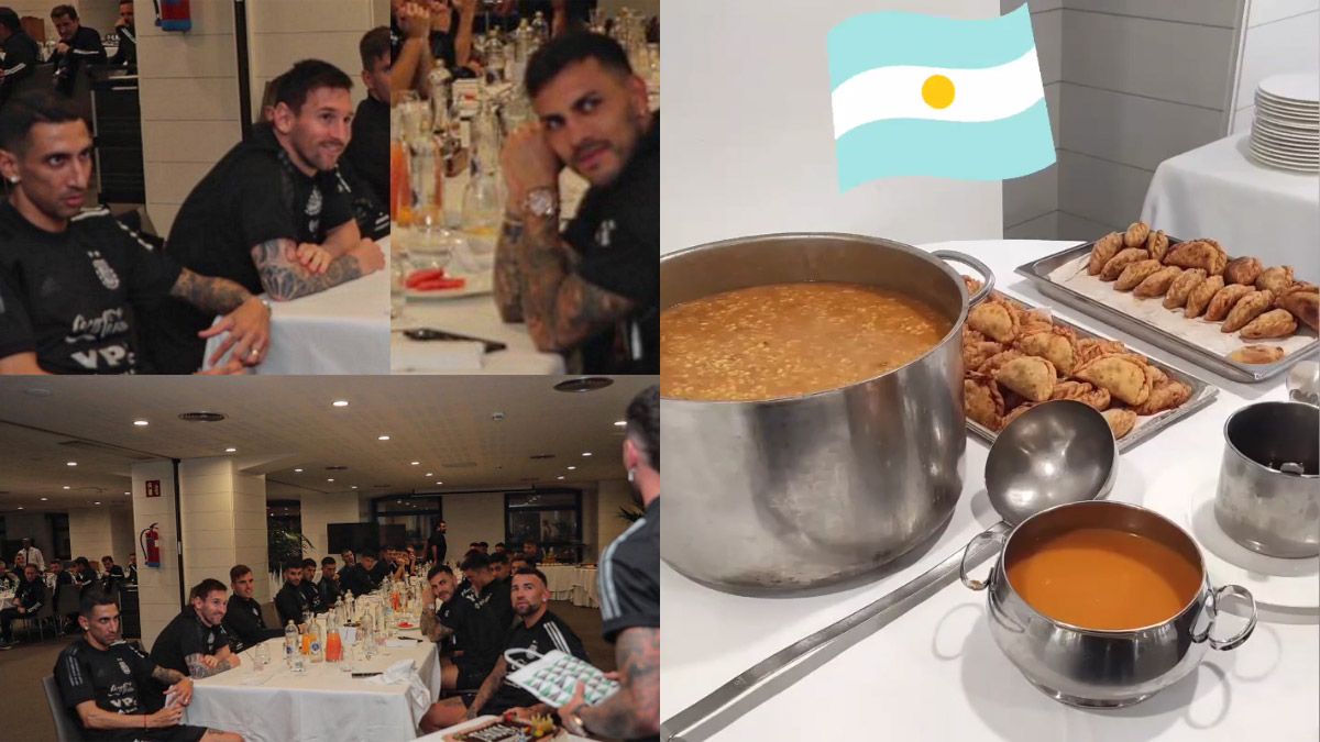 Los jugadores de la Selección argentina disfrutaron de una comida típica de nuestro país.