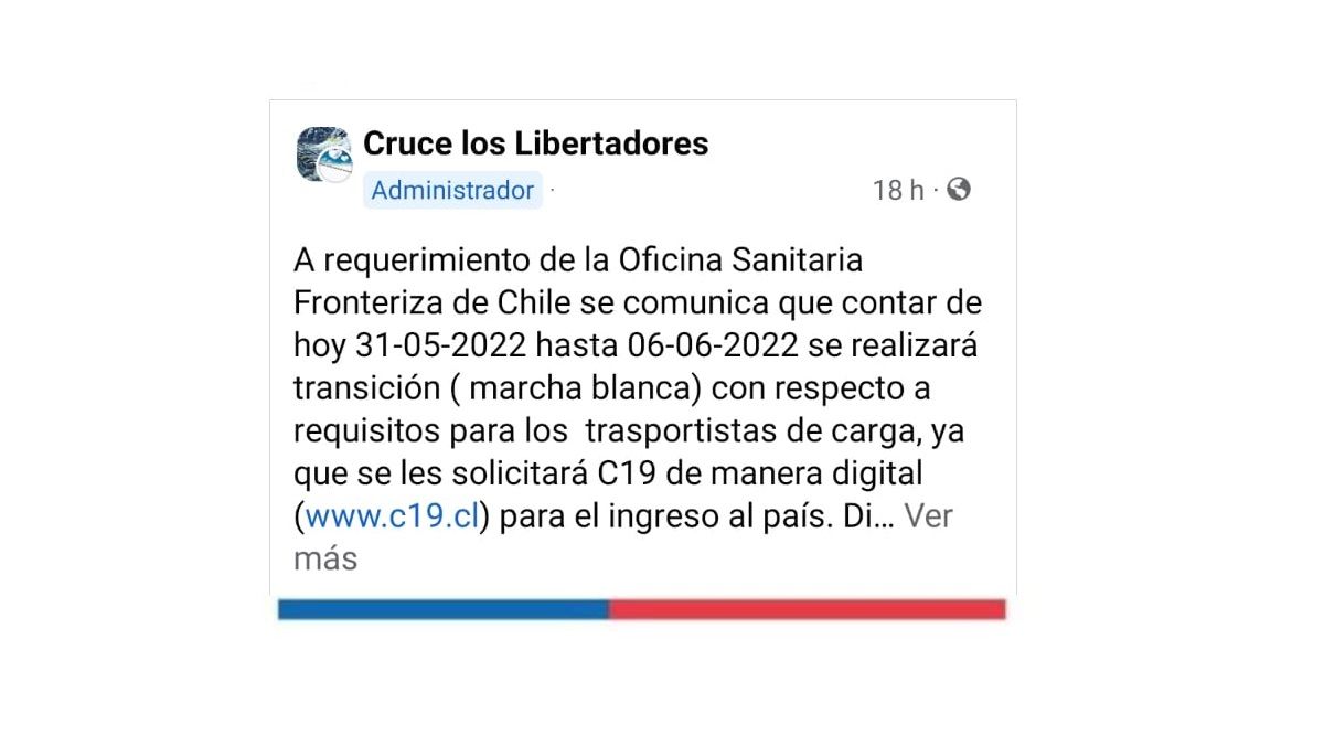 A quienes tienen documentación extranjera, se les pide validar su esquema de vacunas y dejar constancia de un domicilio en Chile. Ese es uno de los puntos criticados por los transportistas mendocinos.