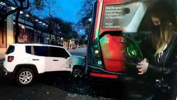 Romina Malaspina chocó contra un colectivo y quiso escapar
