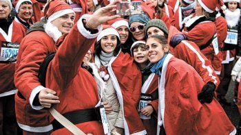 La selfie de los Papás Noel