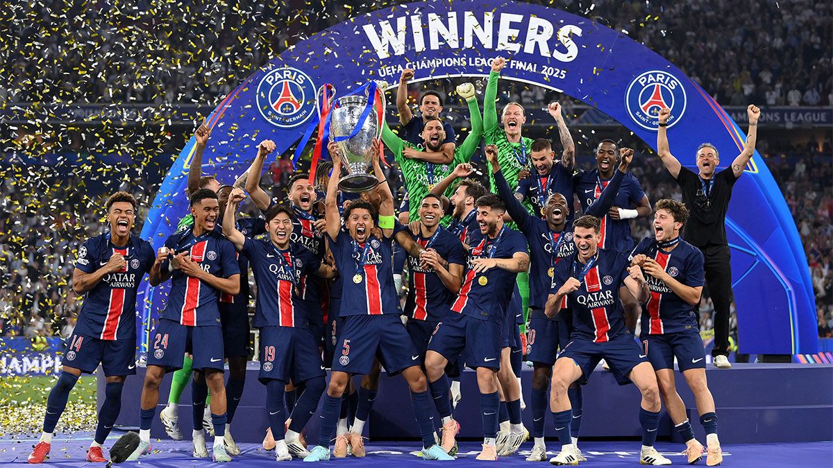 PSG festeja con todo su consagración en la Champìons.