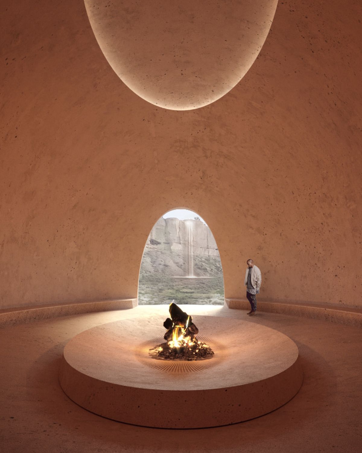 Un ambiente de la mansión que proyectó y construyó el arquitecto mendocino para Kanye West y Kim Kardashian. Un ambiente de la mansión que proyectó y construyó el arquitecto mendocino para Kanye West y Kim Kardashian.