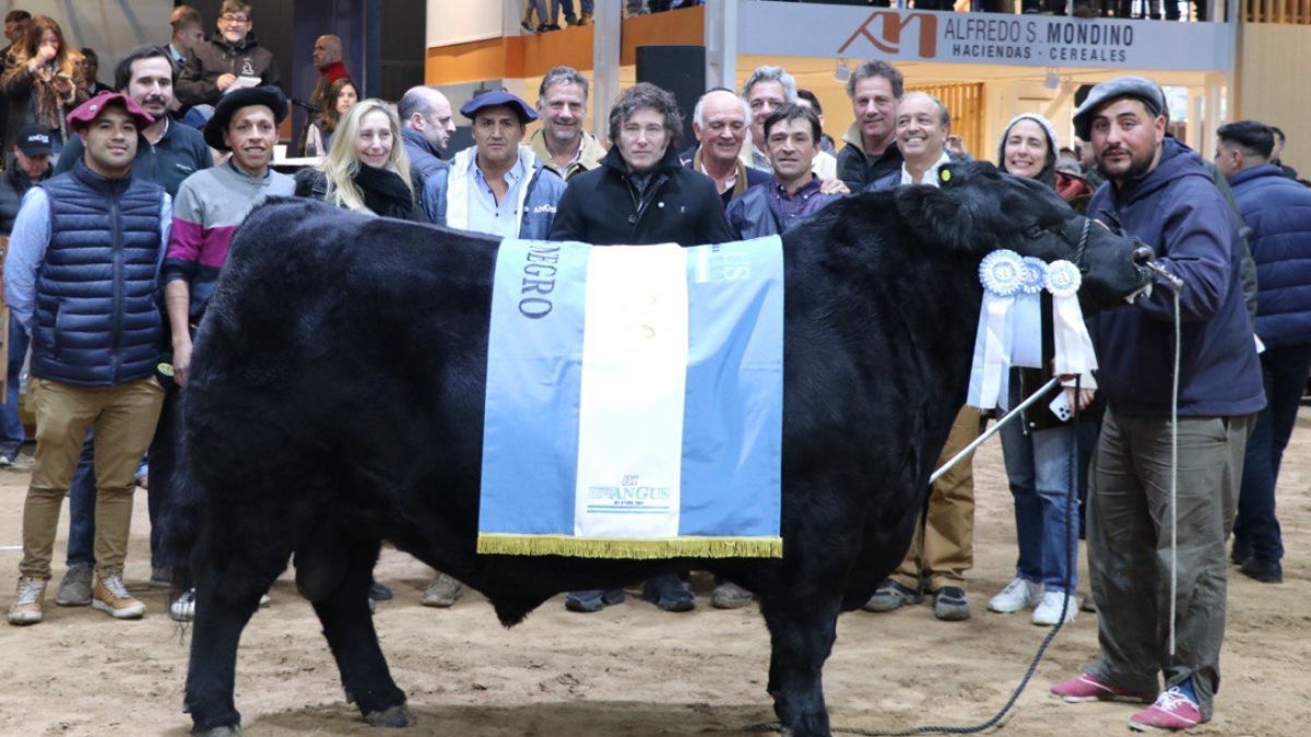 Karina y Javier Milei durante su participación en la feria ganadera en Palermo durant el 2024. Karina y Javier Milei durante su participación en la feria ganadera en Palermo durant el 2024.