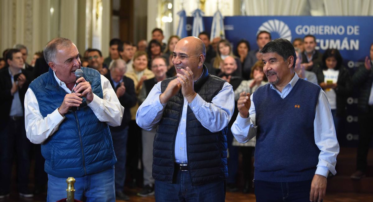 Jaldo y Manzur durante los festejos en Tumumán.