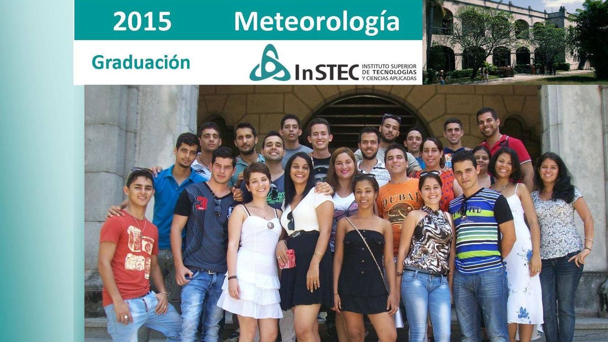 En el centro de remera blanca y pollera negra está Elizabeth Naranjo Tamayo el día de su graduación en la Licenciatura en Meteorología en La Habana, Cuba. En el centro de remera blanca y pollera negra está Elizabeth Naranjo Tamayo el día de su graduación en la Licenciatura en Meteorología en La Habana, Cuba.