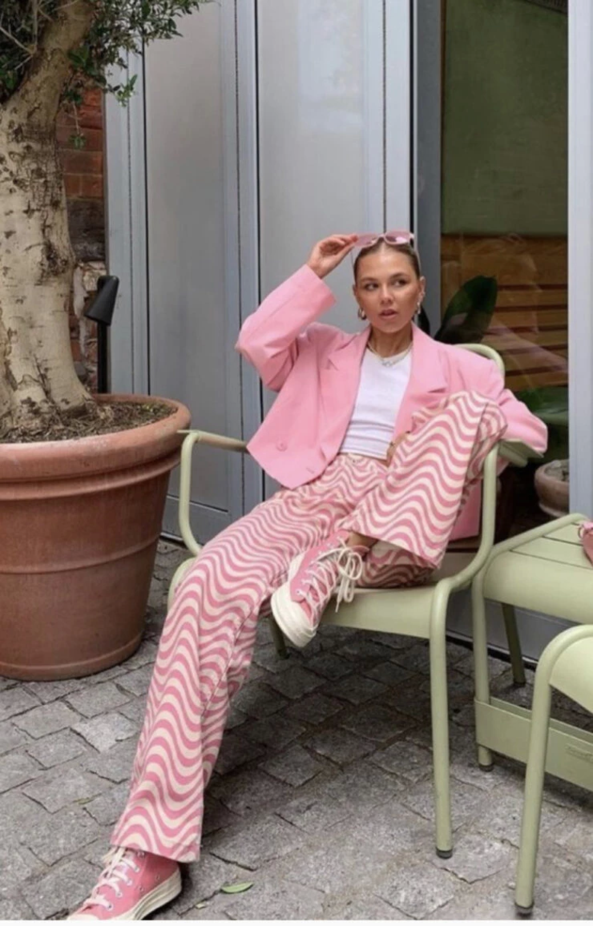 Total look rosa pastel. Total look rosa pastel.