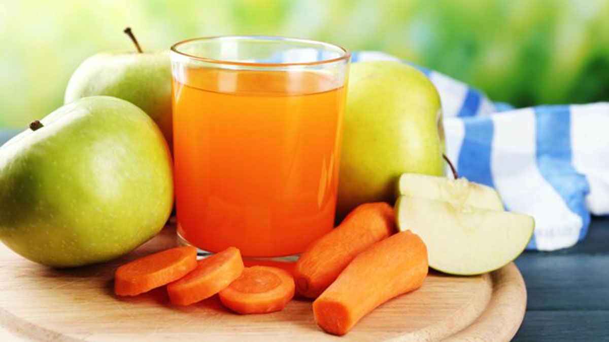 Licuado de manzana y Zanahoria. Con dieta y ejercicios